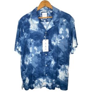 Men's Blue Tie-Dye Shirt